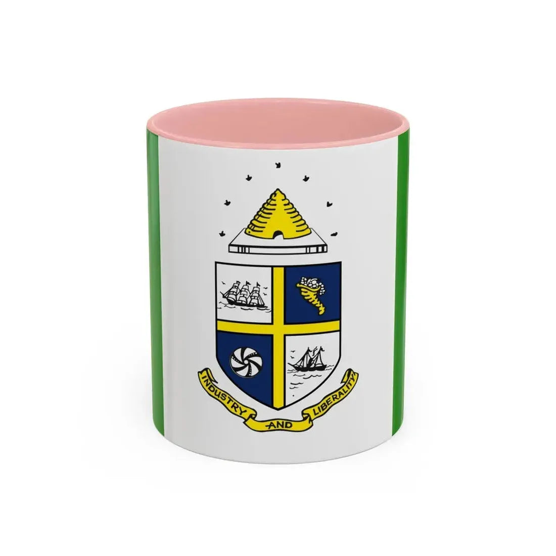 Flag of St Catharines Ontario Canada - Accent Coffee Mug 11oz Pink - Go Mug Yourself