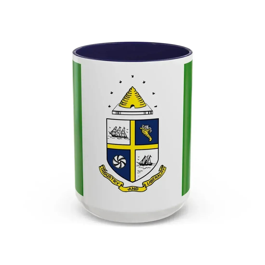 Flag of St Catharines Ontario Canada - Accent Coffee Mug 15oz Navy - Go Mug Yourself