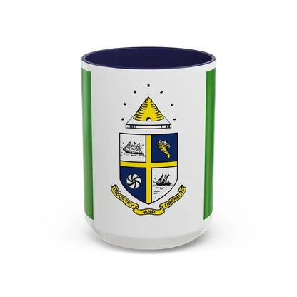 Flag of St Catharines Ontario Canada - Accent Coffee Mug 15oz Navy - Go Mug Yourself