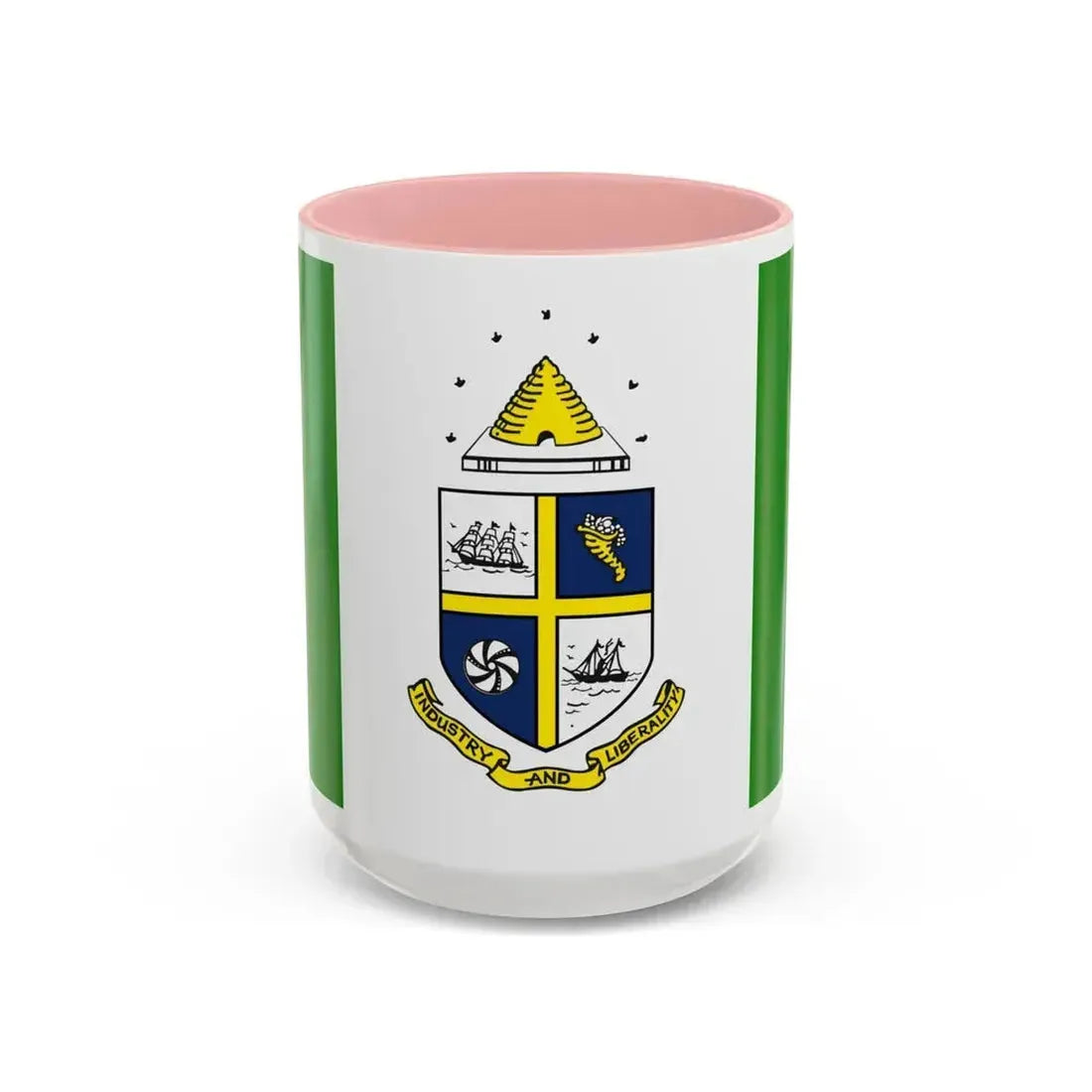 Flag of St Catharines Ontario Canada - Accent Coffee Mug 15oz Pink - Go Mug Yourself