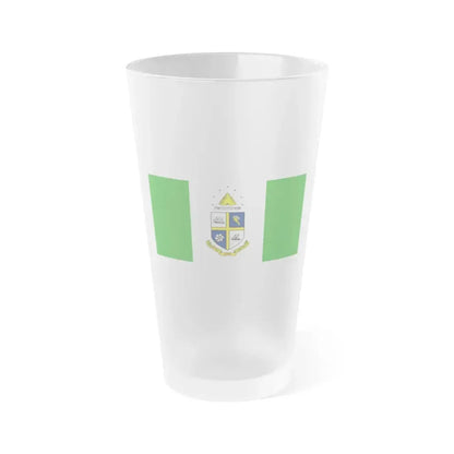 Flag of St Catharines Ontario Canada - Frosted Pint Glass 16oz 16oz Frosted - Go Mug Yourself