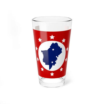 Flag of St. Clair County Alabama (United States) Pint Glass 16oz 16oz - Go Mug Yourself