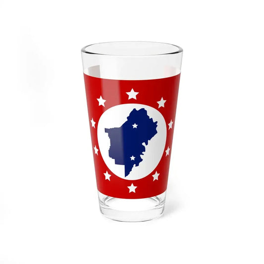 Flag of St. Clair County Alabama (United States) Pint Glass 16oz 16oz - Go Mug Yourself