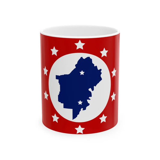 Flag of St. Clair County Alabama (United States) White Coffee Mug 11oz - Go Mug Yourself