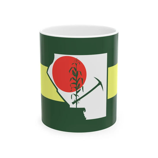 Flag of St. Clair County Illinois (United States) White Coffee Mug 11oz - Go Mug Yourself