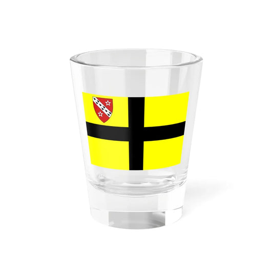Flag of St David early with Diocese of Bangor Shield in Canton (United Kingdom) Shot Glass 1.5oz 1.5oz - Go Mug Yourself