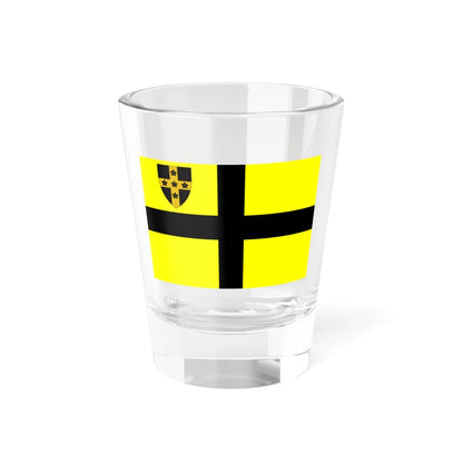 Flag of St David early with Diocese of St Davids Shield in Canton (United Kingdom) Shot Glass 1.5oz 1.5oz - Go Mug Yourself