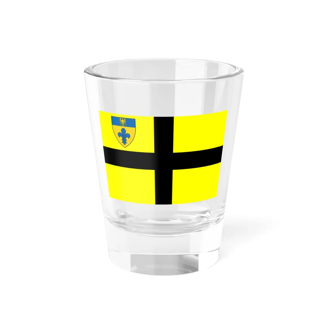 Flag of St David early with Diocese of Swansea and Brecon Shield in Canton (United Kingdom) Shot Glass 1.5oz 1.5oz - Go Mug Yourself