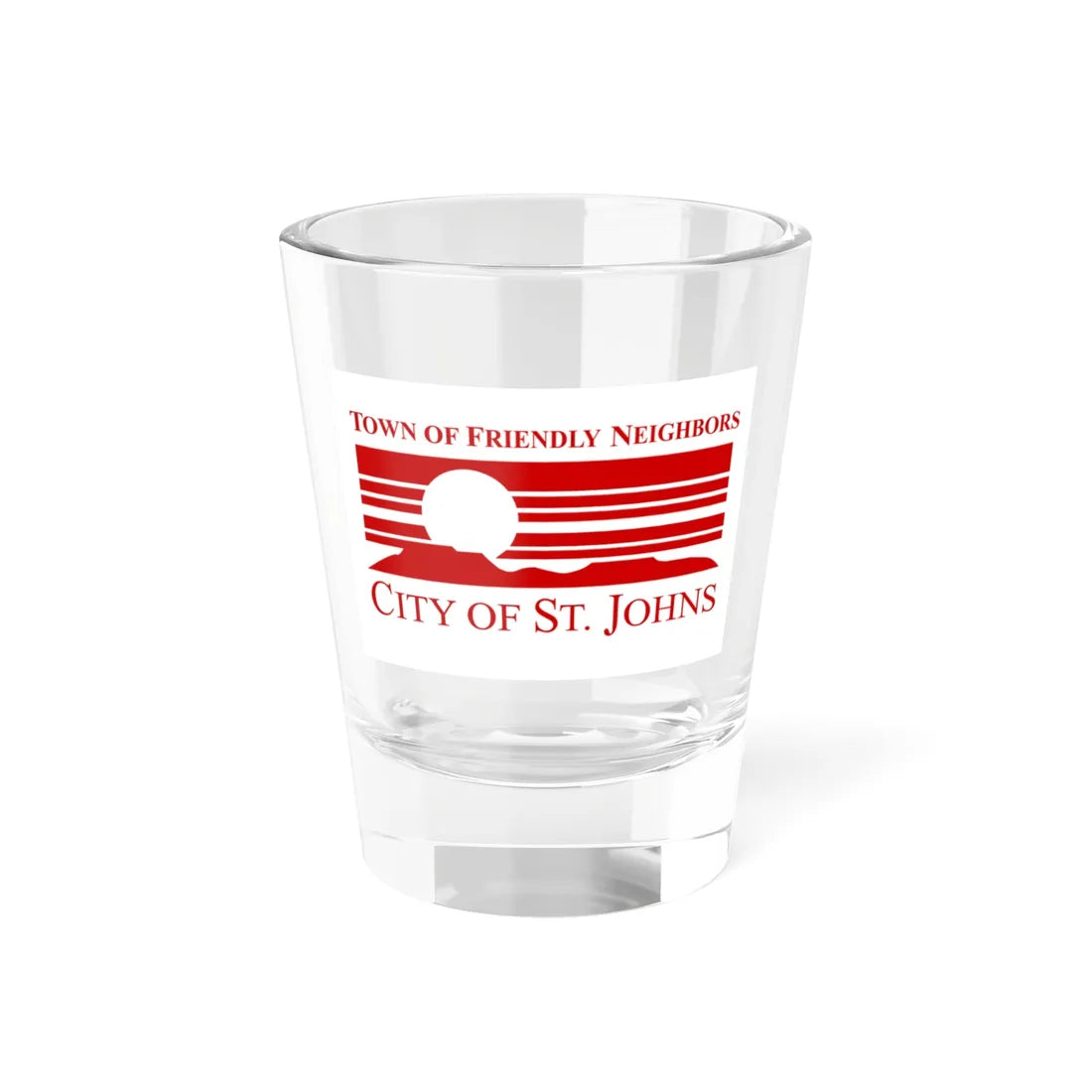 Flag of St. Johns Arizona (United States) Shot Glass 1.5oz 1.5oz - Go Mug Yourself