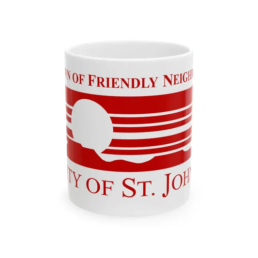 Flag of St. Johns Arizona (United States) White Coffee Mug 11oz - Go Mug Yourself