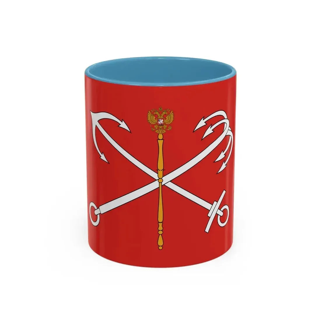 Flag of St Petersburg Russia - Accent Coffee Mug 11oz Light Blue - Go Mug Yourself