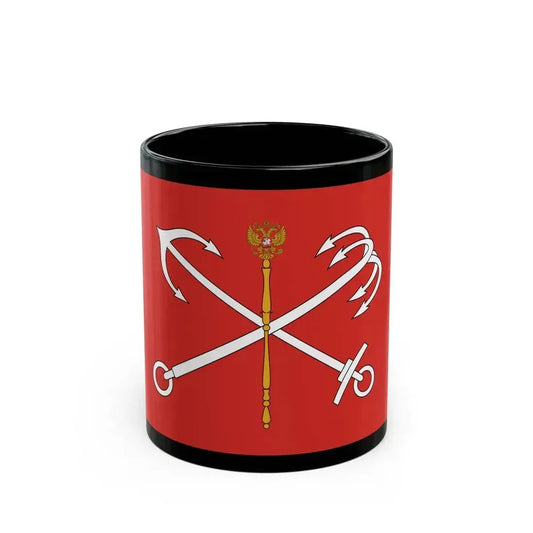 Flag of St Petersburg Russia - Black Coffee Mug 11oz - Go Mug Yourself