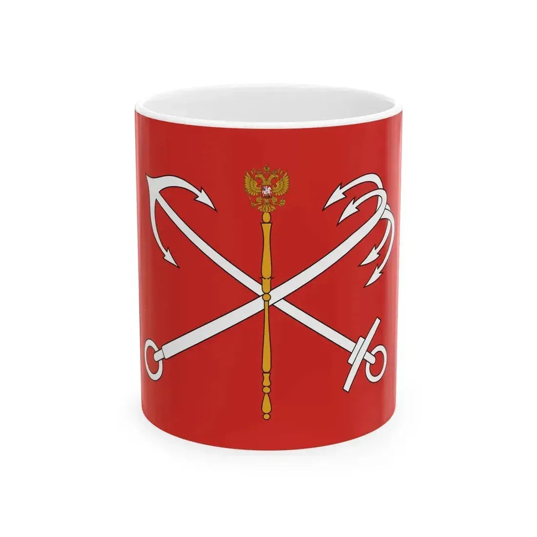 Flag of St Petersburg Russia - White Coffee Mug 11oz - Go Mug Yourself