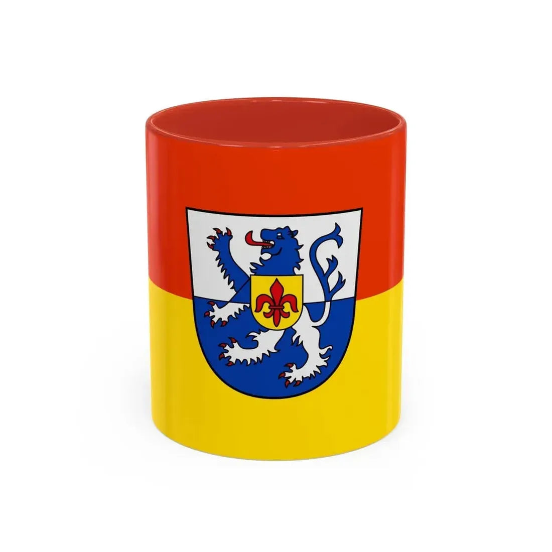 Flag of St Wendel Germany - Accent Coffee Mug 11oz Red - Go Mug Yourself