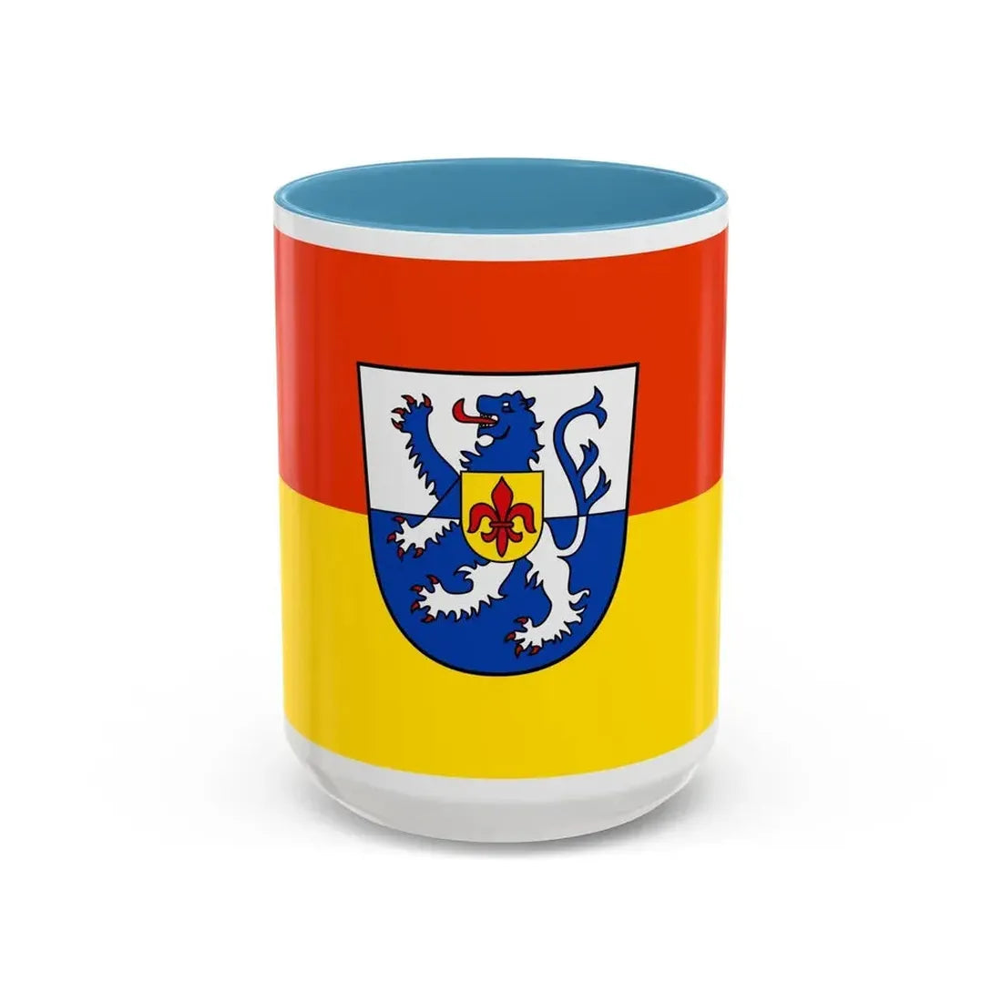 Flag of St Wendel Germany - Accent Coffee Mug 15oz Light Blue - Go Mug Yourself