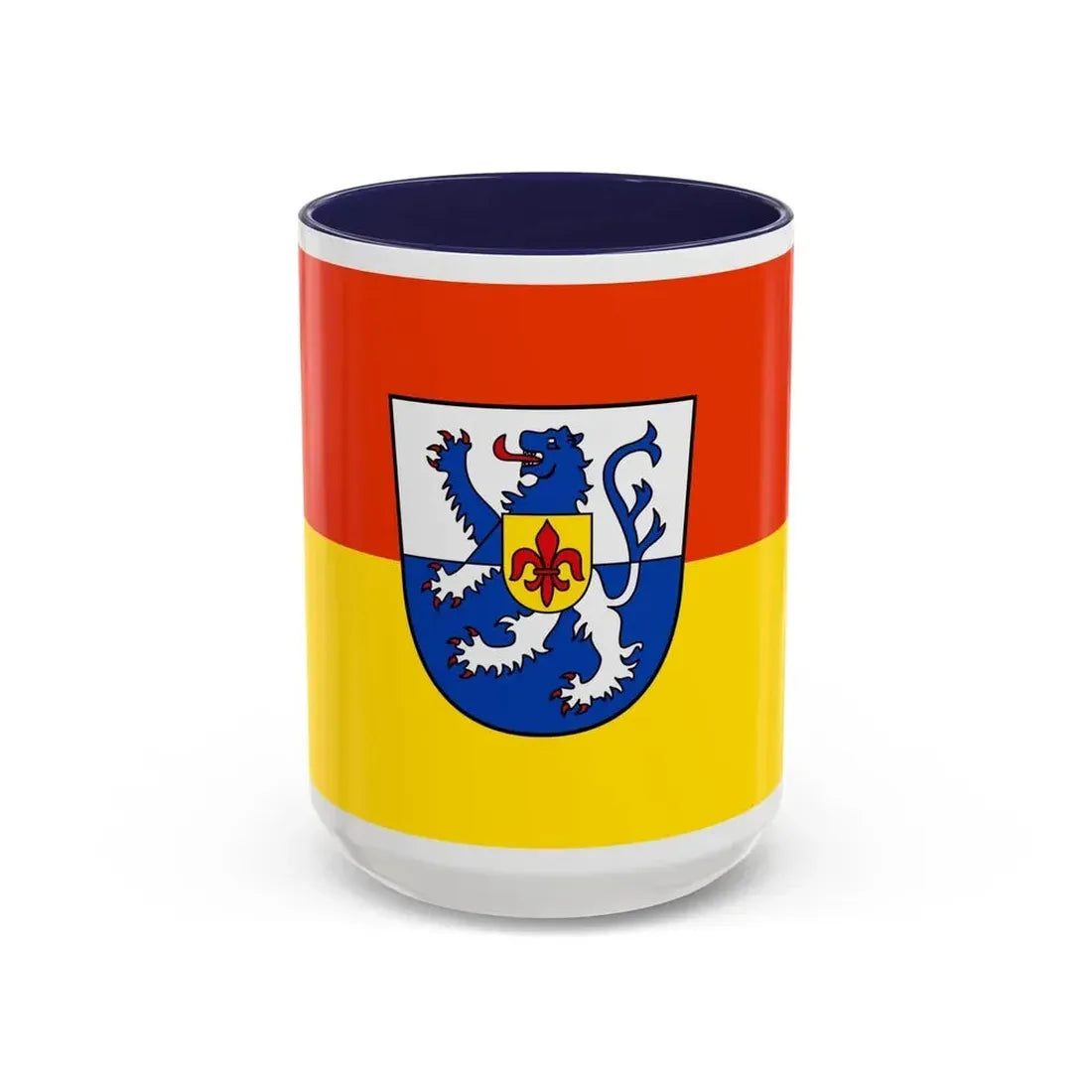 Flag of St Wendel Germany - Accent Coffee Mug 15oz Navy - Go Mug Yourself