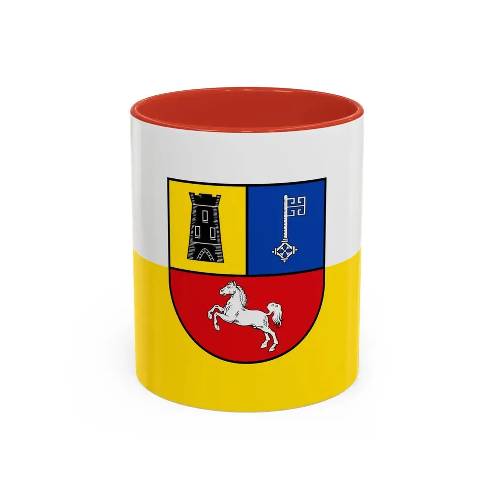 Flag of Stade Germany - Accent Coffee Mug 11oz Red - Go Mug Yourself