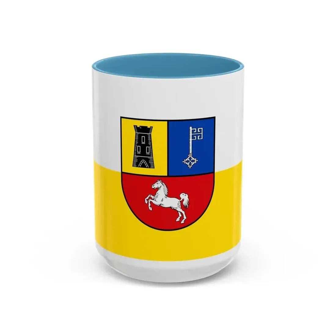 Flag of Stade Germany - Accent Coffee Mug 15oz Light Blue - Go Mug Yourself