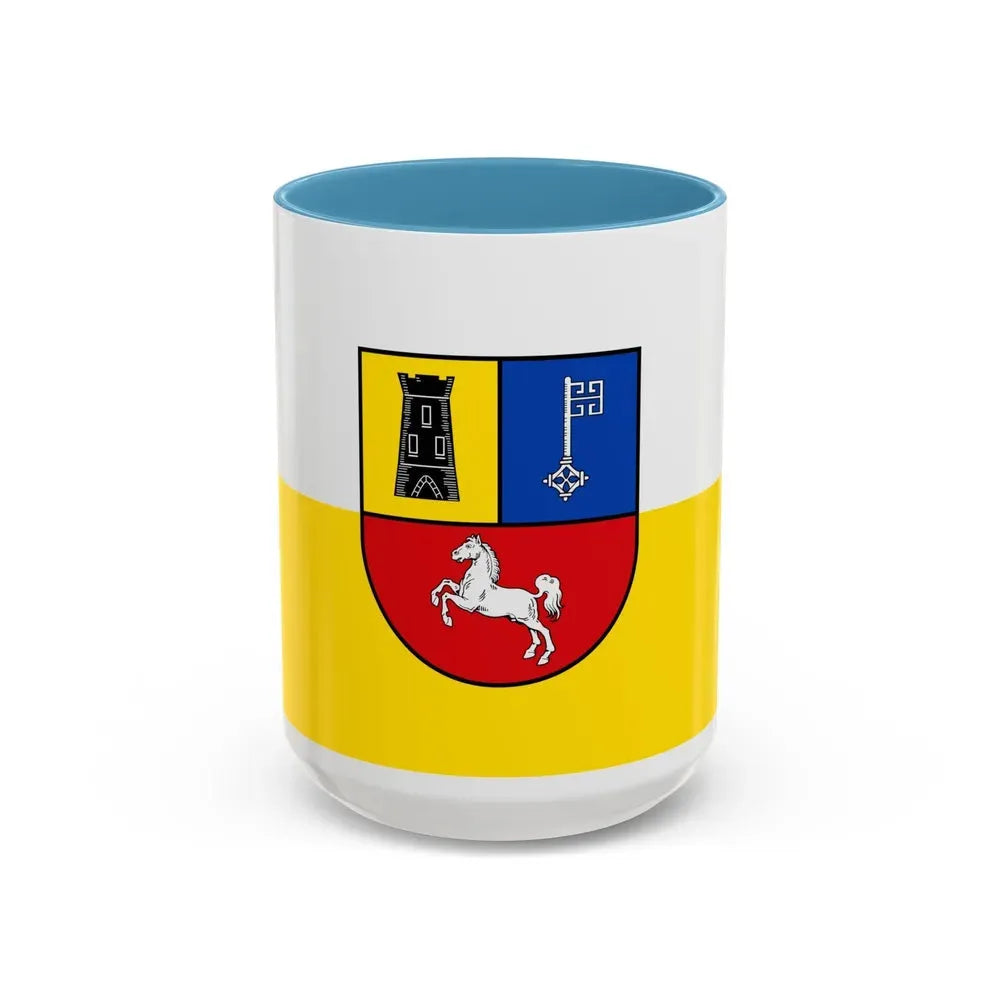 Flag of Stade Germany - Accent Coffee Mug 15oz Light Blue - Go Mug Yourself