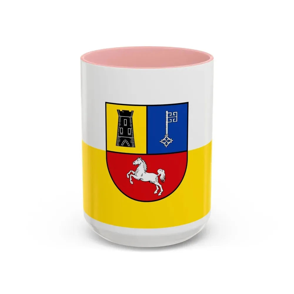 Flag of Stade Germany - Accent Coffee Mug 15oz Pink - Go Mug Yourself