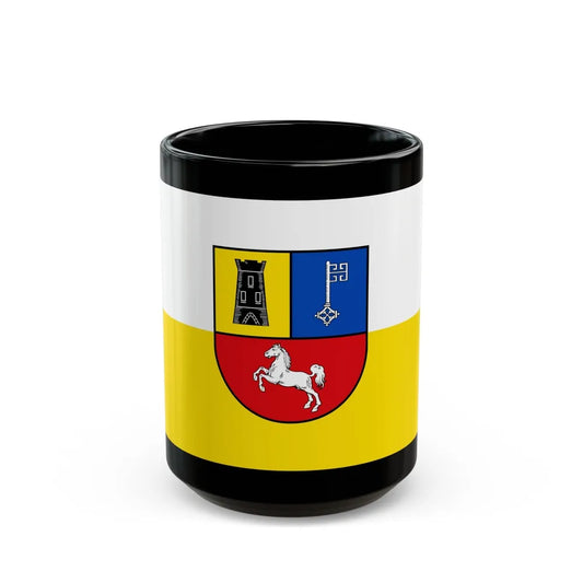 Flag of Stade Germany - Black Coffee Mug-15oz-Go Mug Yourself