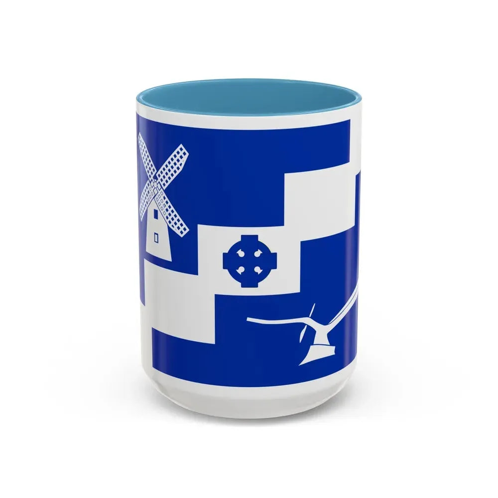 Flag of Staining UK - Accent Coffee Mug 15oz Light Blue - Go Mug Yourself