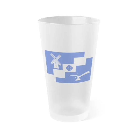 Flag of Staining UK - Frosted Pint Glass 16oz 16oz Frosted - Go Mug Yourself