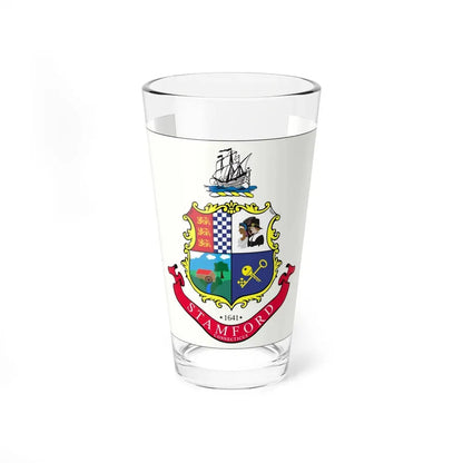 Flag of Stamford, Connecticut - Pint Glass 16oz 16oz - Go Mug Yourself