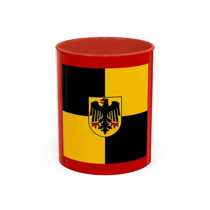 Flag of Standard of Inspector General of the Bundeswehr Germany - Accent Coffee Mug 11oz Red - Go Mug Yourself
