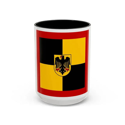 Flag of Standard of Inspector General of the Bundeswehr Germany - Accent Coffee Mug 15oz Black - Go Mug Yourself