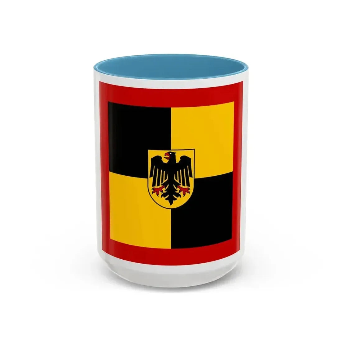 Flag of Standard of Inspector General of the Bundeswehr Germany - Accent Coffee Mug 15oz Light Blue - Go Mug Yourself