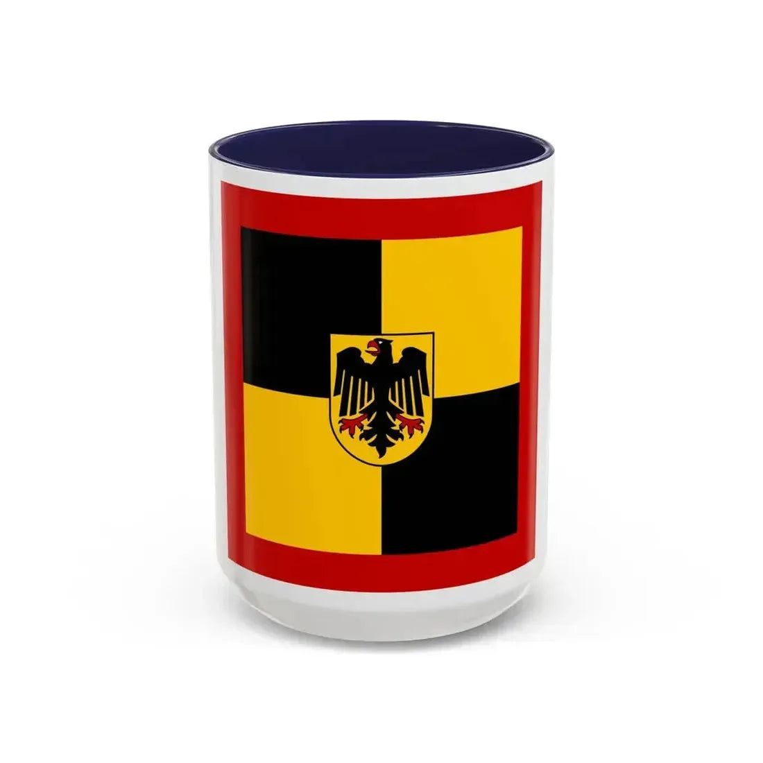 Flag of Standard of Inspector General of the Bundeswehr Germany - Accent Coffee Mug 15oz Navy - Go Mug Yourself