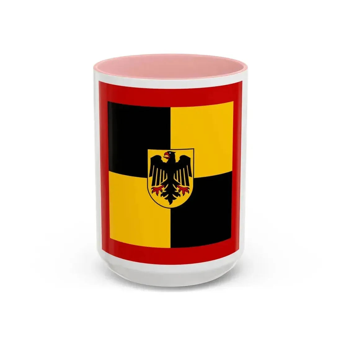 Flag of Standard of Inspector General of the Bundeswehr Germany - Accent Coffee Mug 15oz Pink - Go Mug Yourself
