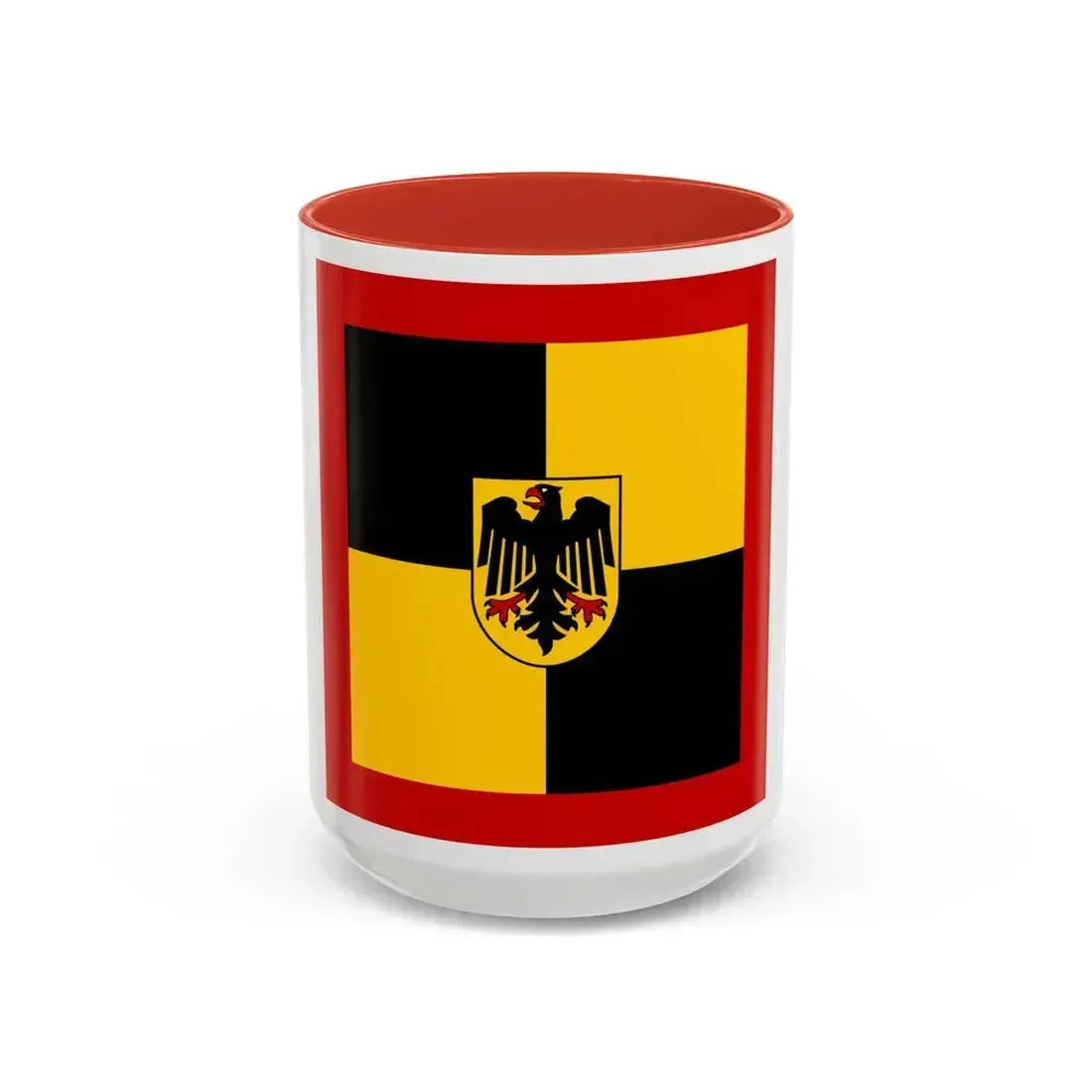 Flag of Standard of Inspector General of the Bundeswehr Germany - Accent Coffee Mug 15oz Red - Go Mug Yourself