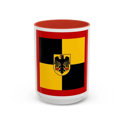 Flag of Standard of Inspector General of the Bundeswehr Germany - Accent Coffee Mug 15oz Red - Go Mug Yourself