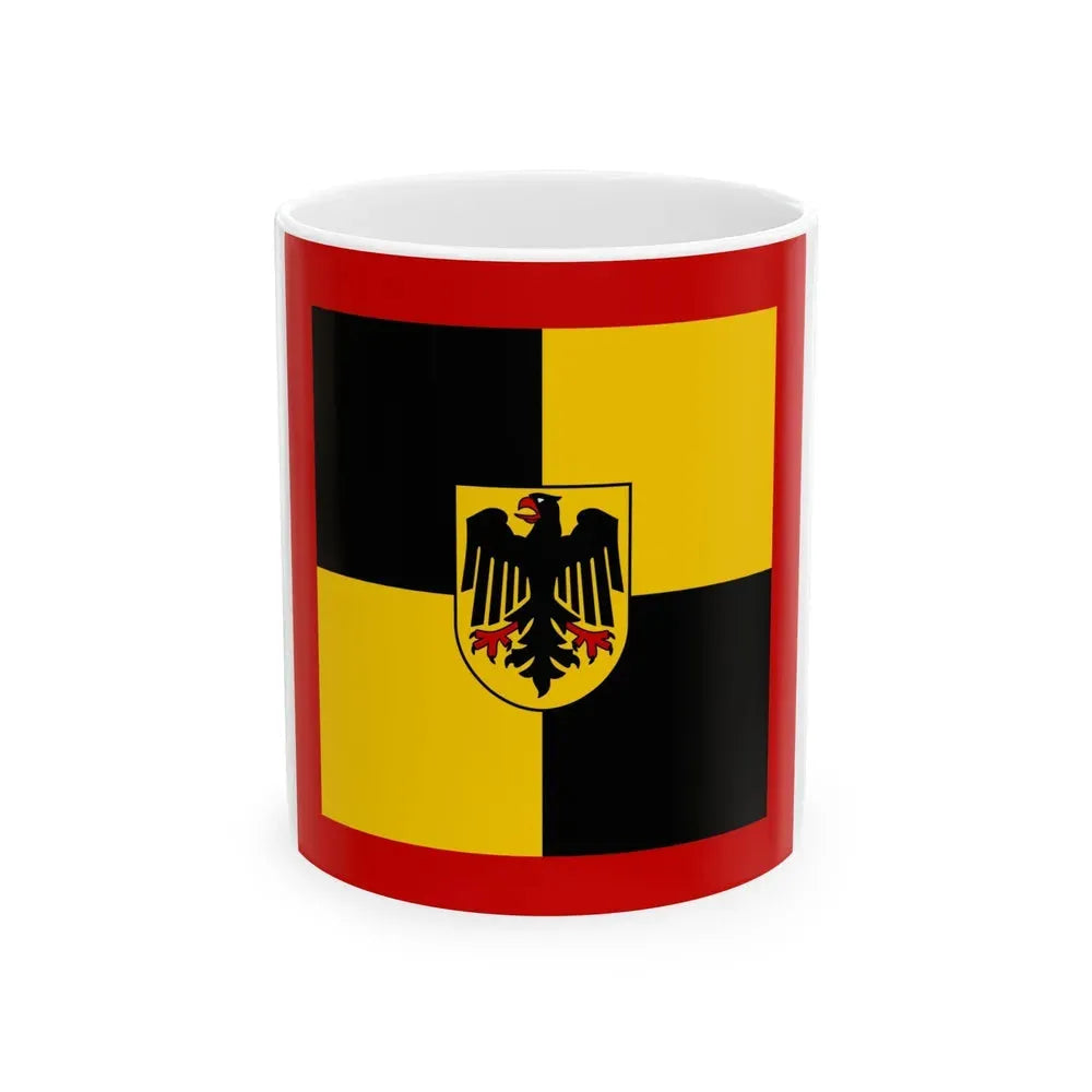 Flag of Standard of Inspector General of the Bundeswehr Germany - White Coffee Mug 11oz - Go Mug Yourself