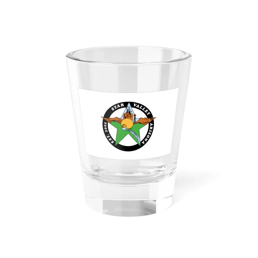 Flag of Star Valley Arizona 2011-2017 (United States) Shot Glass 1.5oz 1.5oz - Go Mug Yourself