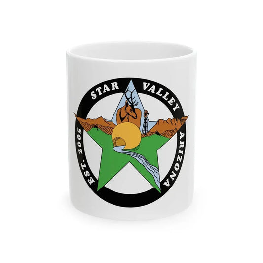 Flag of Star Valley Arizona 2011-2017 (United States) White Coffee Mug 11oz - Go Mug Yourself