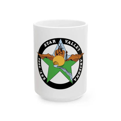 Flag of Star Valley Arizona 2011-2017 (United States) White Coffee Mug 15oz - Go Mug Yourself
