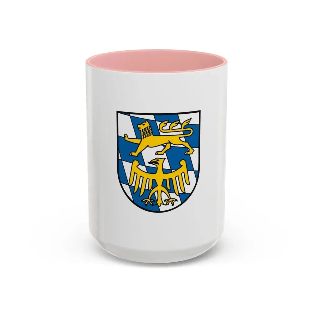 Flag of Starnberg Germany - Accent Coffee Mug 15oz Pink - Go Mug Yourself
