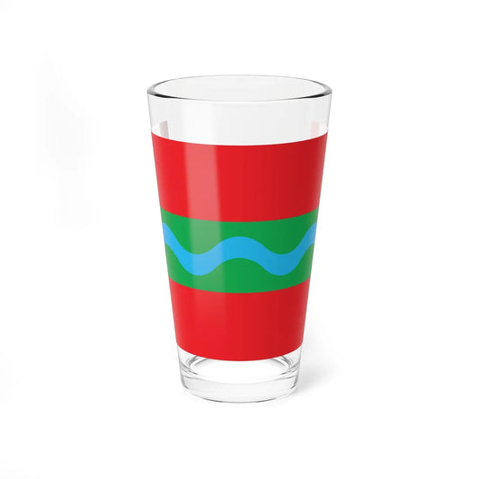 Flag of Starokostiantyniv raion (Ukraine) Pint Glass 16oz 16oz - Go Mug Yourself