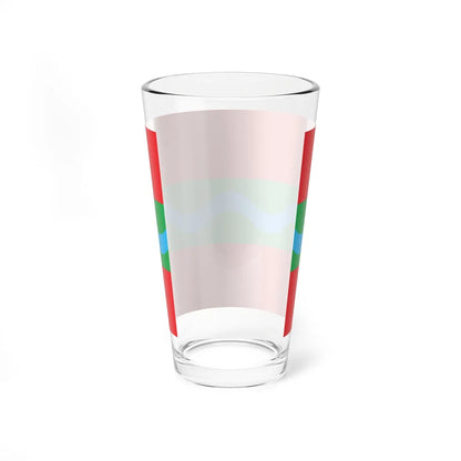 Flag of Starokostiantyniv raion (Ukraine) Pint Glass 16oz - Go Mug Yourself