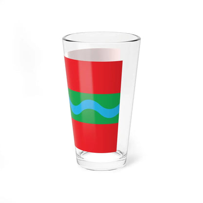 Flag of Starokostiantyniv raion (Ukraine) Pint Glass 16oz - Go Mug Yourself