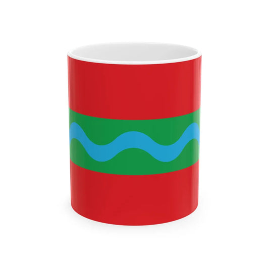 Flag of Starokostiantyniv raion (Ukraine) White Coffee Mug 11oz - Go Mug Yourself