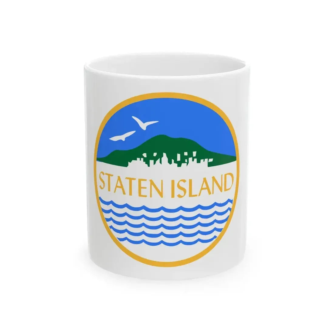 Flag of Staten Island New York 1971-2016 (United States) White Coffee Mug 11oz - Go Mug Yourself