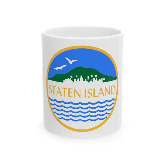 Flag of Staten Island New York 1971-2016 (United States) White Coffee Mug 11oz - Go Mug Yourself