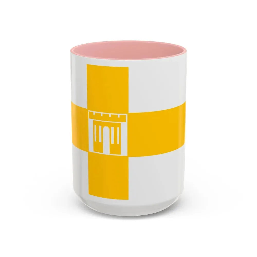 Flag of Stavropol Russia - Accent Coffee Mug 15oz Pink - Go Mug Yourself