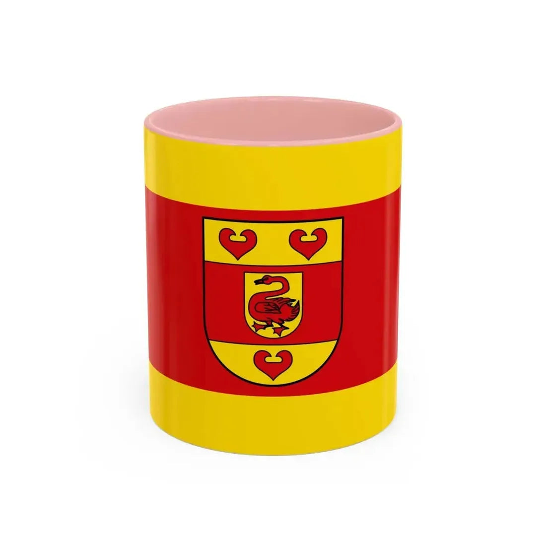 Flag of Steinfurt Germany - Accent Coffee Mug 11oz Pink - Go Mug Yourself