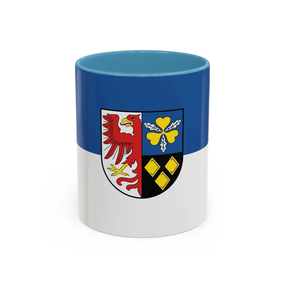 Flag of Stendal Germany - Accent Coffee Mug 11oz Light Blue - Go Mug Yourself