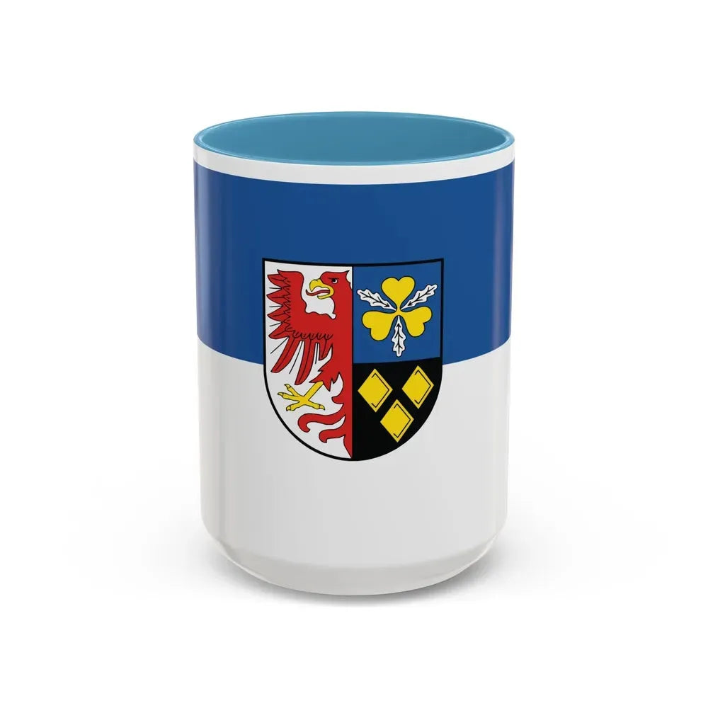 Flag of Stendal Germany - Accent Coffee Mug 15oz Light Blue - Go Mug Yourself